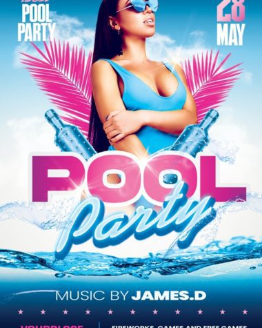 Pool Party Template for Adobe photoshop