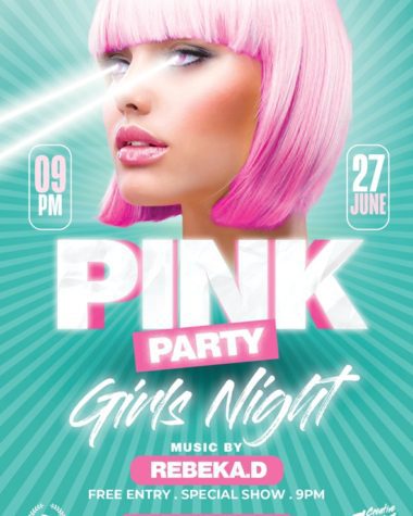 Pink Party Flyer Design