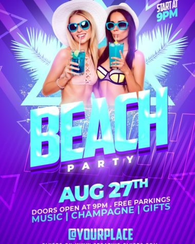 Beach Party Flyer Design