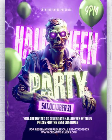 Zombie flyer template