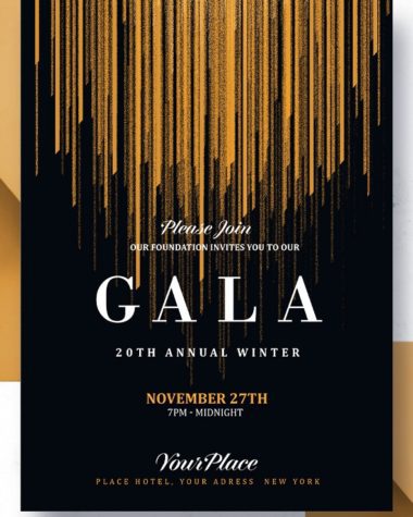 Black and Gold Gala Invitation