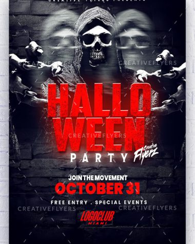 Flyer to promote halloween party