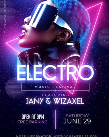 Electro Music Flyer Design