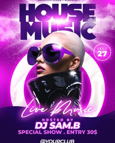 Music Party Flyer PSD