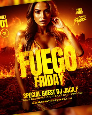 Fuego Party Flyer Design