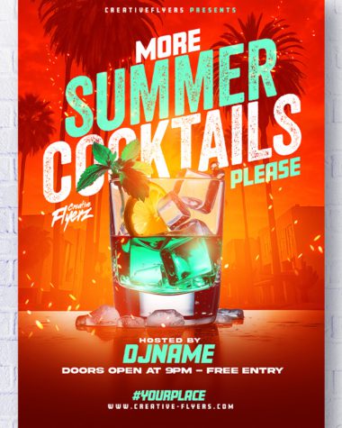 Summer Cocktails Flyer