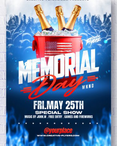 Memorial Day flyer template