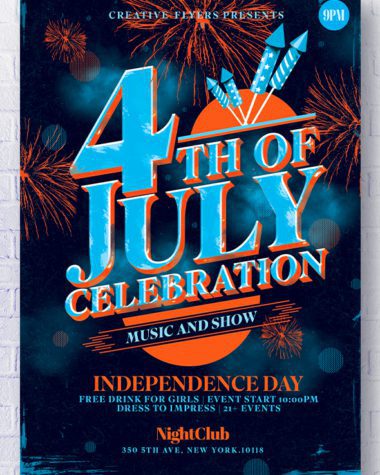 4th of July Celebration PSD Design