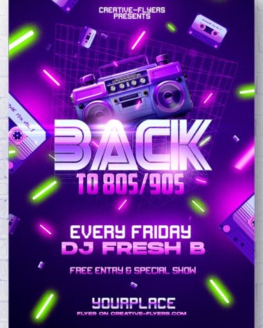 Back To 80s-90s Party templates