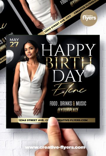 Editable Birthday Flyer