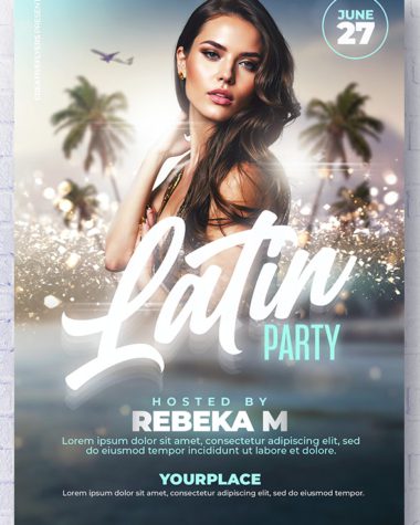 Latin party flyer