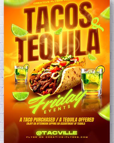 Tacos & Tequila Party Flyer