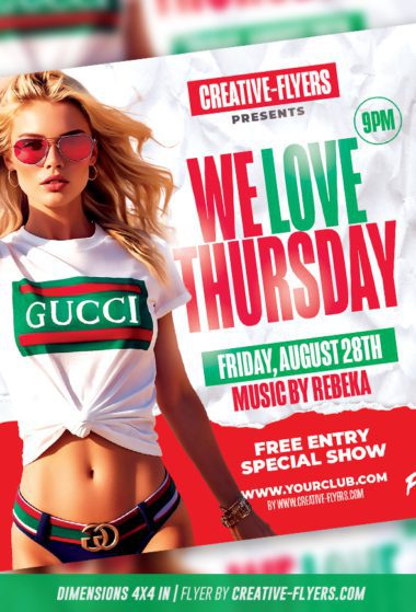 We Love Thursday Flyer Template