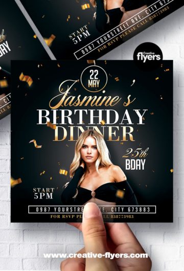 Birthday Dinner Invitation design