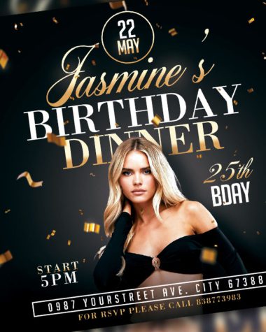 Birthday Dinner Invitation design