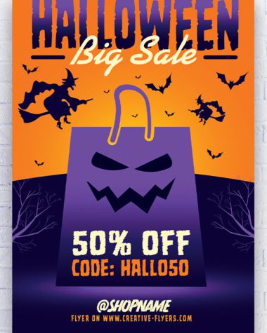 Halloween themed flyer template