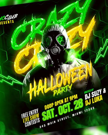 Crazy Halloween Party Flyer