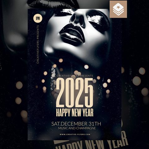 New Year flyer design