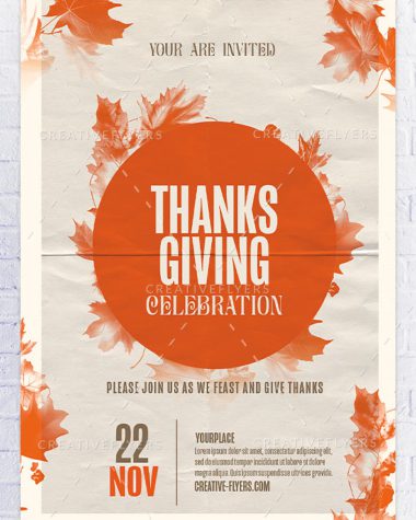 Thanksgiving Flyer for Fall Events