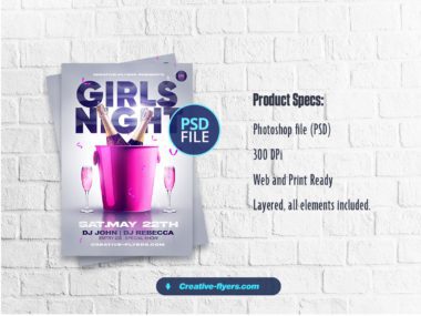 Girls Night Event Flyer