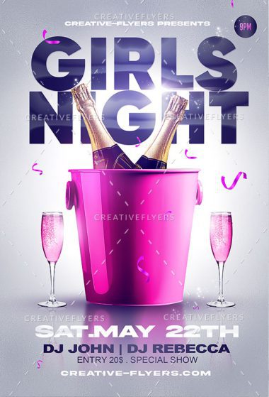 Girls Night Event Flyer